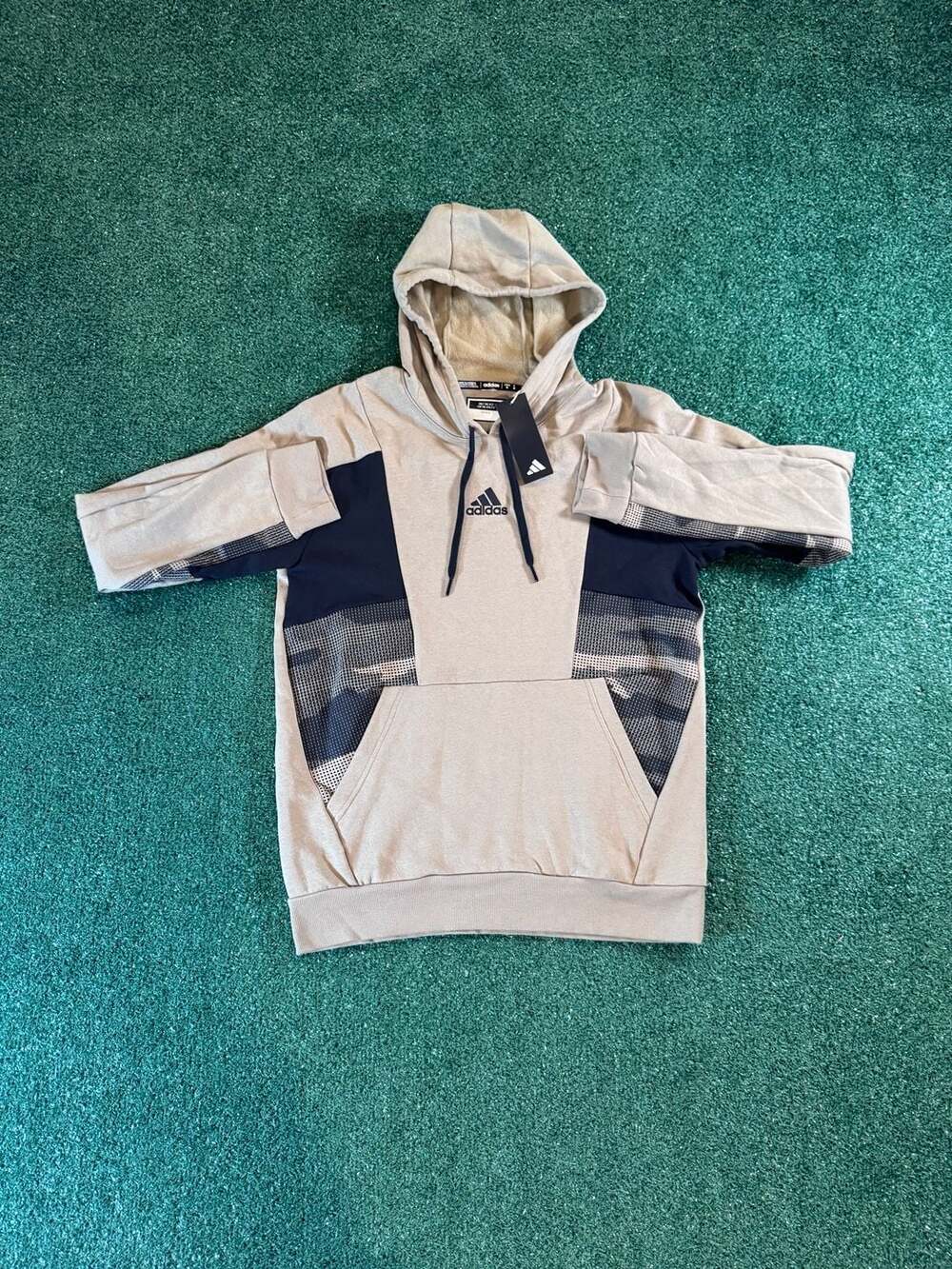 Adidas Military App H Hoodie Size M Tan Colorblock